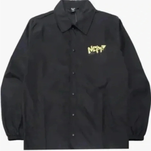 New Neff Fresh Ducky Mens Jacket Medium Windbreaker Black Lightweight Jacket - Picture 2 of 5
